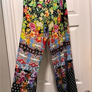 Johnny Was split leg palazzo pants size medium